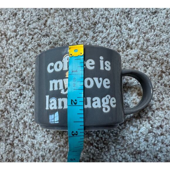 "Coffee is my Love Language" Gray Mug, Simple Clean font - Picture 3 of 6